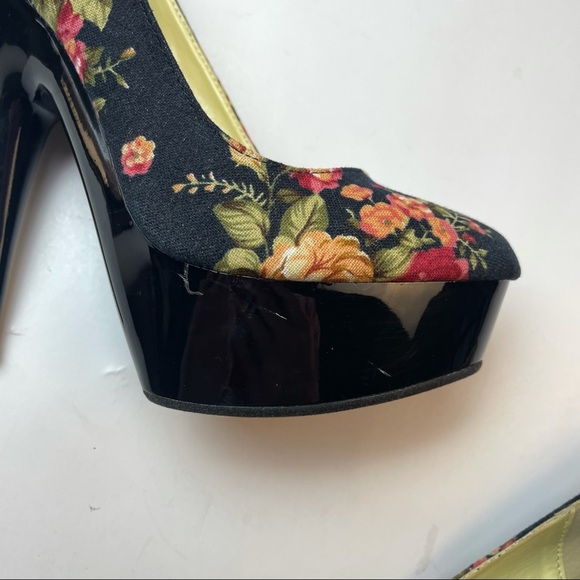 Frederick’s Floral Print Platform Stripper Heels Size 7.5 - Picture 7 of 8